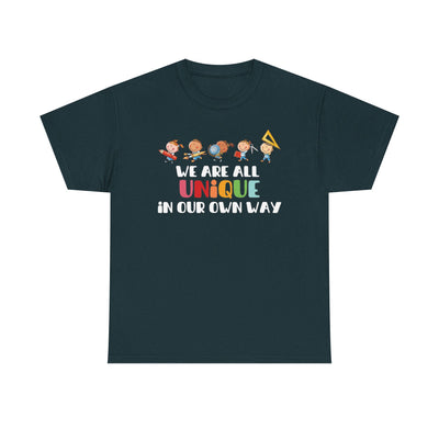 We Are All UNIQUE in Our Own Way Unisex Heavy Cotton Tee