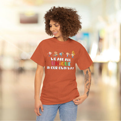 We Are All UNIQUE in Our Own Way Unisex Heavy Cotton Tee