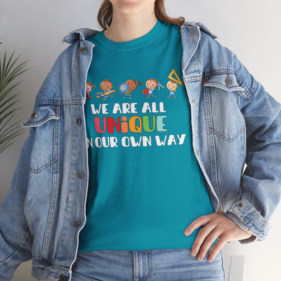 We Are All UNIQUE in Our Own Way Unisex Heavy Cotton Tee