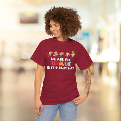 We Are All UNIQUE in Our Own Way Unisex Heavy Cotton Tee