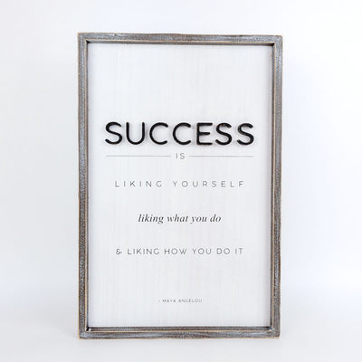 Success Give Teach Maya Tall Reversible Sign